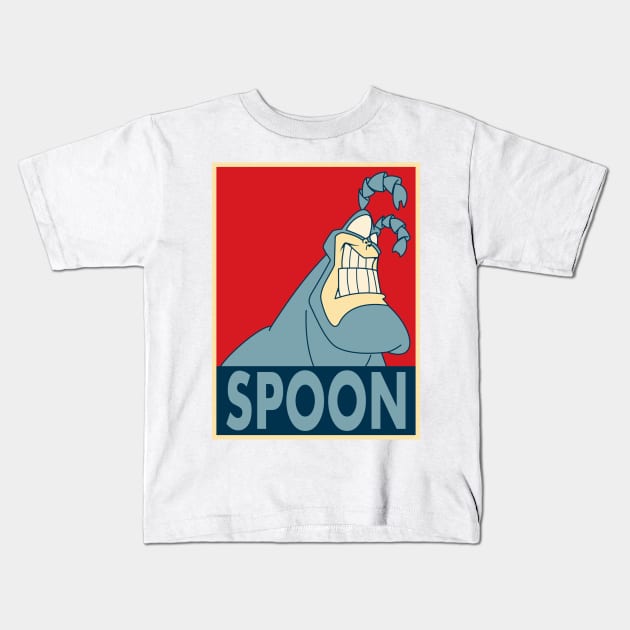 The Tick SPOON- "Hope" Poster Parody Kids T-Shirt by Ed's Craftworks